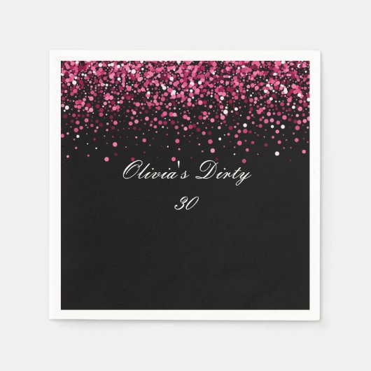 30歳のパーティーコースター スタンダードカクテルナプキン (正面)