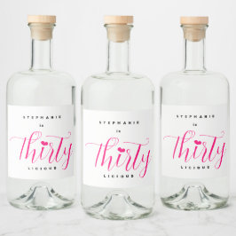 30歳のパーティー33歳のピンク文字 リキュールボトルラベル