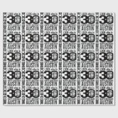 30歳のフォトモノカスタムラル30歳の誕生日 ラッピングペーパー (フラット)