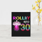 30歳のボーリング誕生パーティー30歳の誕生日 カード (黄色い花)