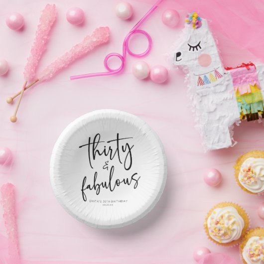 30歳のミニマリスト30歳の誕生日パーティー ペーパーボウル (パーティー)