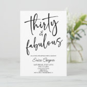 30歳のミニマル誕生日パーティー 招待状 (スタンド正面)