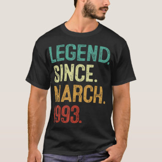 30歳の伝説1993年3月30日の誕生日 Tシャツ