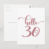 30歳の女性の誕生日おめでとう 30才 キュート ポストカード (正面/裏面)