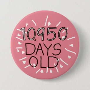 30歳の日30歳 缶バッジ