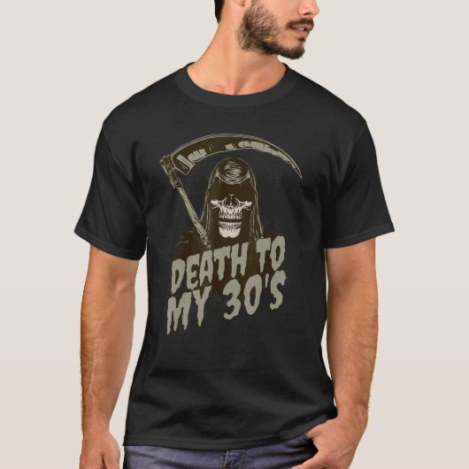 30歳の死神スカル30歳の誕生日 Tシャツ (正面)