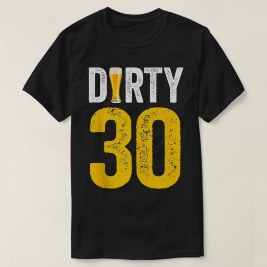 30歳の汚い誕生日装飾ビー Tシャツ (デザイン正面)