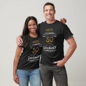30歳の男の子パーソナライズされた金ゴールドホワイト文字 Tシャツ (ユニセックス)