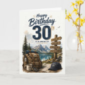 30歳の男の誕生日 カード (黄色い花)