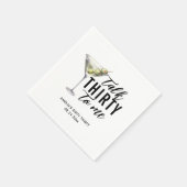 30歳の私に汚いマルティニ30歳の誕生日を話す スタンダードカクテルナプキン (角)