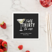 30歳の私に汚いマルティニ30歳の誕生日を話す スタンダードカクテルナプキン (インサイチュ)