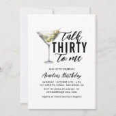 30歳の私に汚いマルティニ30歳の誕生日を話す 招待状 (正面)