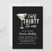30歳の私に汚いマルティニ30歳の誕生日を話す 招待状 (正面)