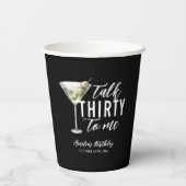 30歳の私に汚いマルティニ30歳の誕生日を話す 紙コップ (裏面)