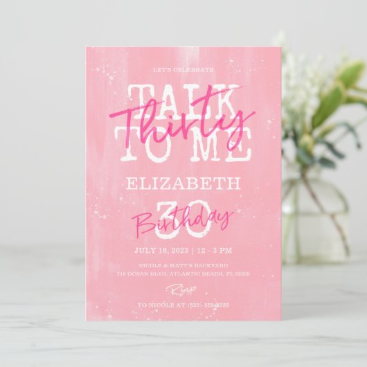 「30歳の私へ」30歳の誕生日招待状カード 招待状 (スタンド正面)