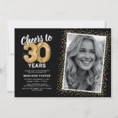 30歳の節目をお祝いしよう 30歳の誕生日写真 招待状 (正面)