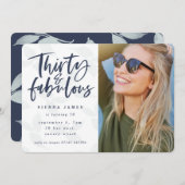 30歳の素晴らしい誕生日パーティーの写真招待状 招待状 (正面/裏面)