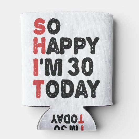 30歳の誕生日おめでとう今日は30歳のギフトおもしろい 缶クーラー (裏面)