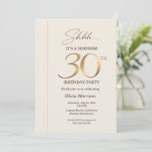 30歳の誕生日おめでとう エレガントなサプライズ 招待状 (スタンド正面)