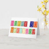 30歳の誕生日おめでとう カード (黄色い花)