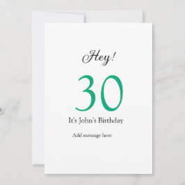 30歳の誕生日おめでとう グリーン ブラック 太字 名前