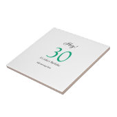 30歳の誕生日おめでとう グリーン ブラック 太字 名前 タイル (側面)