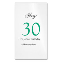30歳の誕生日おめでとう グリーン ブラック 太字 名前