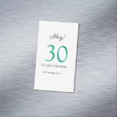 30歳の誕生日おめでとう グリーン ブラック 太字 名前 マグネット名刺 (インサイチュ)