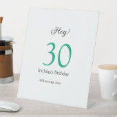 30歳の誕生日おめでとう グリーン ブラック 太字 名前 台座サイン (インサイチュ)