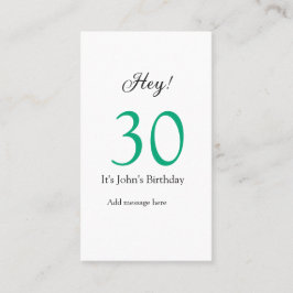 30歳の誕生日おめでとう グリーン ブラック 太字 名前 名刺