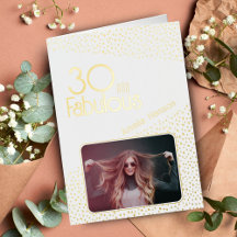 30歳の誕生日おめでとう ゴールドグリッター写真 30歳の誕生日