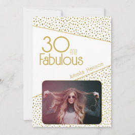 30歳の誕生日おめでとう ゴールドグリッター フォト 30歳の誕生日 カード