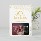 30歳の誕生日おめでとう ゴールドフォイル カード (立ち正面)