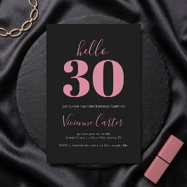 30歳の誕生日おめでとう スクリプト ピンク ブラック 30歳の誕生日パーティー 招待状