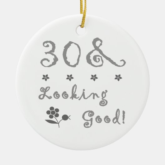 30歳の誕生日おめでとう セラミックオーナメント (正面)