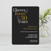 30歳の誕生日おめでとう チア ビール パーティー 招待状 (スタンド正面)