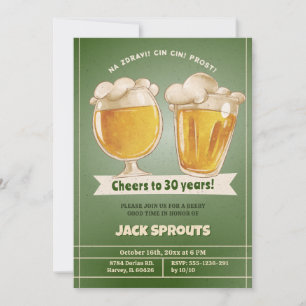 30歳の誕生日おめでとう!ビール30周年パーティー 招待状