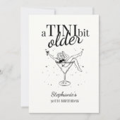 30歳の誕生日おめでとう マルティーニで乾杯 女性 招待状 (正面)