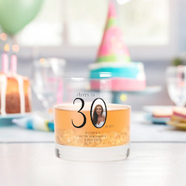 30歳の誕生日おめでとう ミニマルフォト ウイスキーグラス
