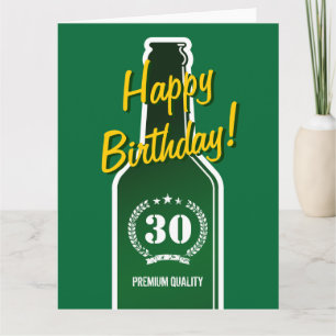 30歳の誕生日おめでとう 大きな特大カー男性へド カード