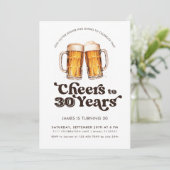 30歳の誕生日おめでとう！大人のビールで乾杯！ 招待状 (スタンド正面)
