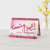 30歳の誕生日おめでとう、妹さん!(カスタマイズ可能) カード (黄色い花)