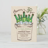 30歳の誕生日おめでとう！招待状 招待状 (スタンド正面)