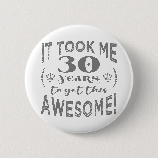 30歳の誕生日おめでとう 缶バッジ (正面)