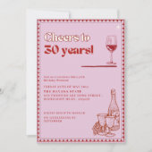 30歳の誕生日おめでとう！30年の歳月を祝おう 招待状 (正面)