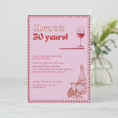 30歳の誕生日おめでとう！30年の歳月を祝おう 招待状 (スタンド正面)