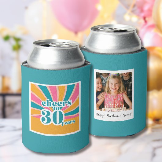 30歳の誕生日おめでとう 30年分のターコイズ 缶クーラー