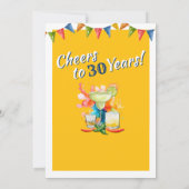 30歳の誕生日おめでとう！30年分のマルガリータ フィエスタ 招待状 (裏面)