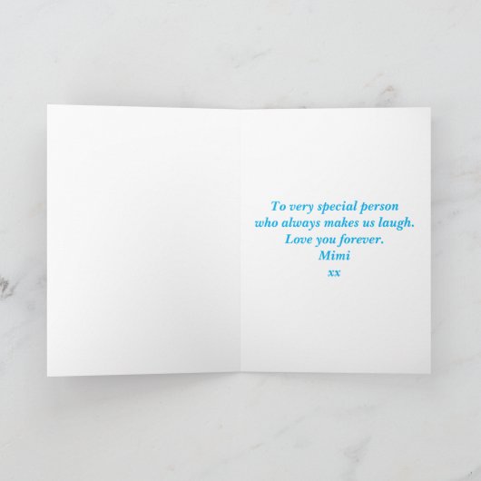 30歳の誕生日おもしろいが保のんびりと女性のメッセージを加える カード (内部)