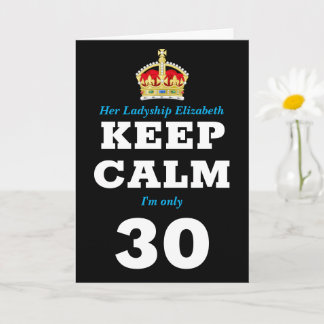 30歳の誕生日おもしろいが保のんびりと女性のメッセージを加える カード